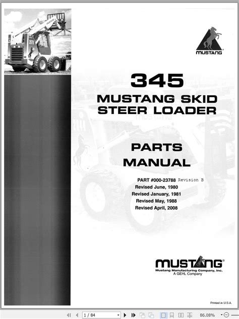 2076 mustang skid steer service manual|mustang loader parts diagram.